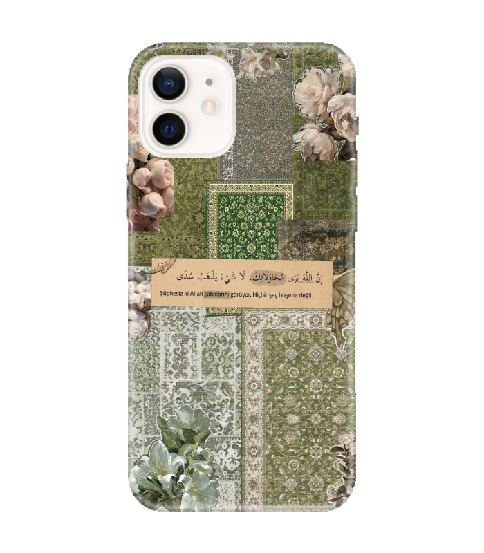 Yeşil Zümrüt Kilim Kolajı